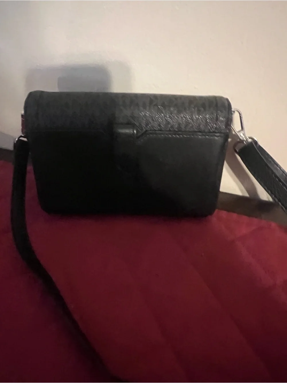 Michael Kors Black & Light Gray Signature Crossbody Bag